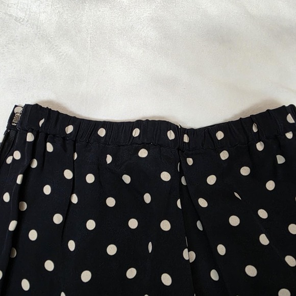 Vintage Madison Gray Silk Dress Pants & Blouse Polka Dots Navy Cream Womens 6P - Picture 12 of 14